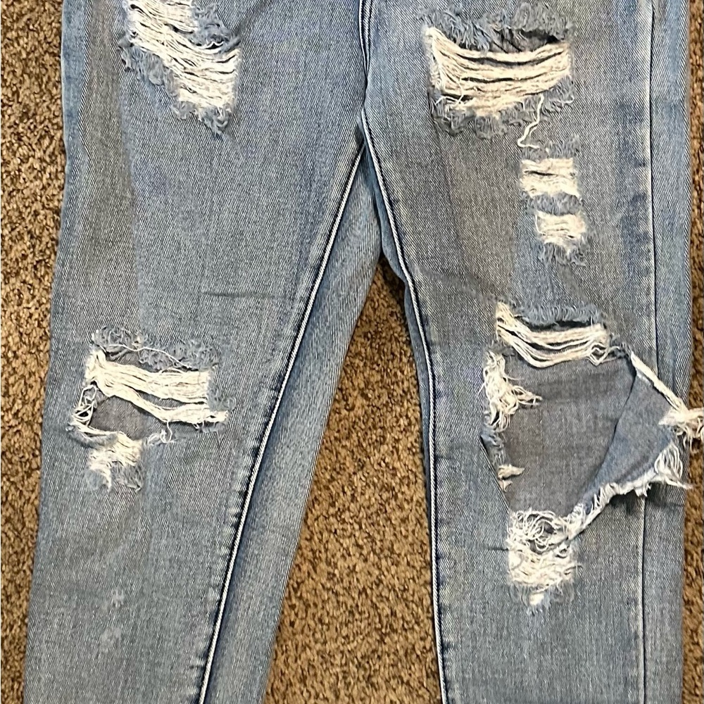 Women’s Light Blue Distressed Ripped Jeans